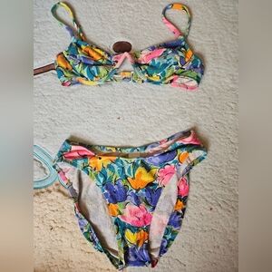 Vintage Jantzen Bikini Floral Swimsuit | Size: M
